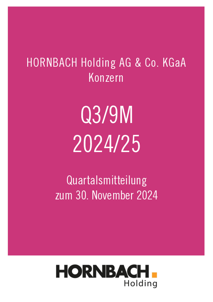 Q3 Mitteilung / Q3 Finanzbericht 2024/2025